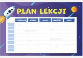 Jest już plan lekcji na nowy rok szkolny - koniecznie zapoznaj się z uwagami do tego planu !